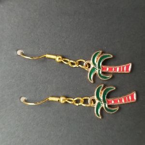 Palm tree earrings.
